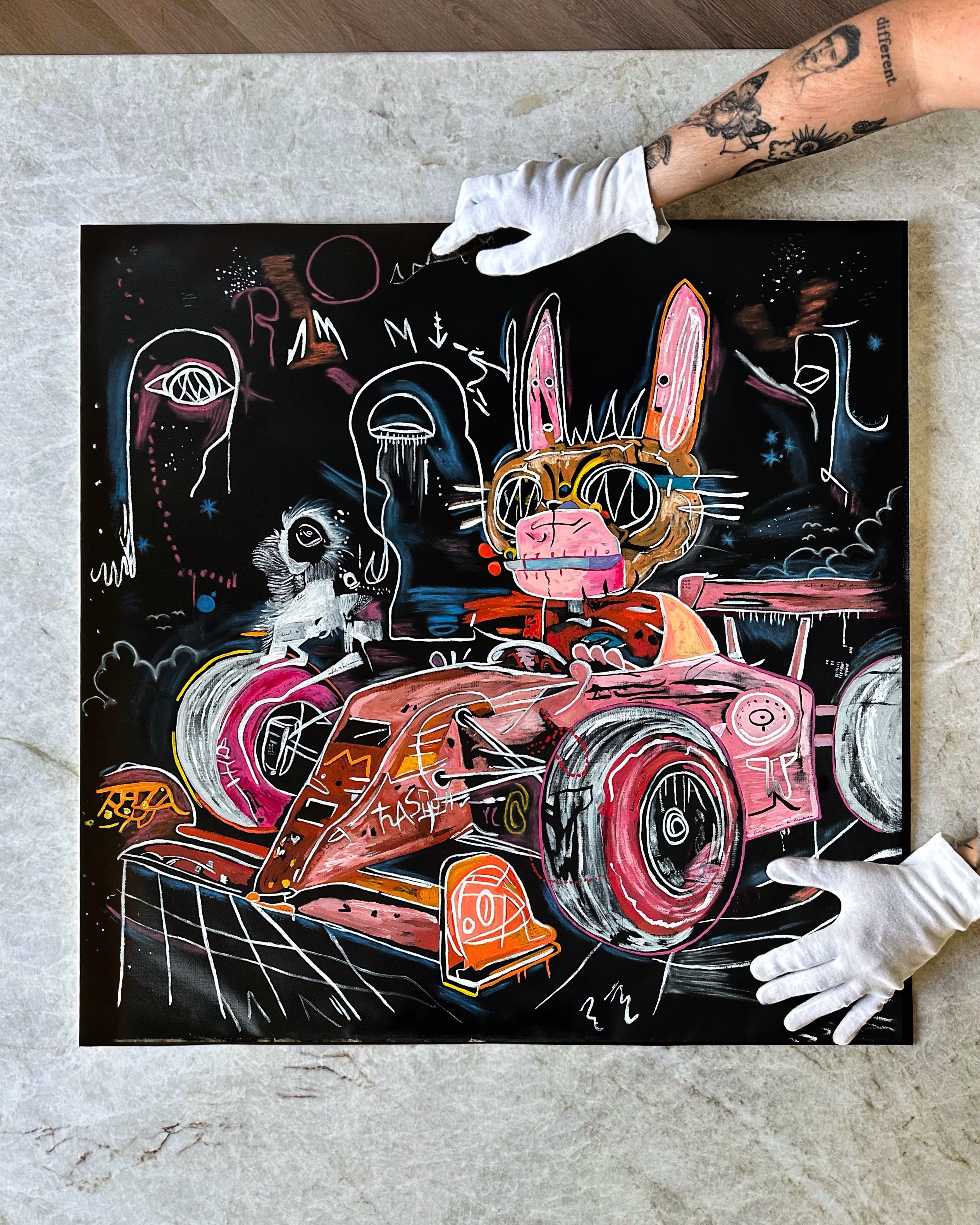 Here For Entertainment - 70 x 70 cm Giclée Print