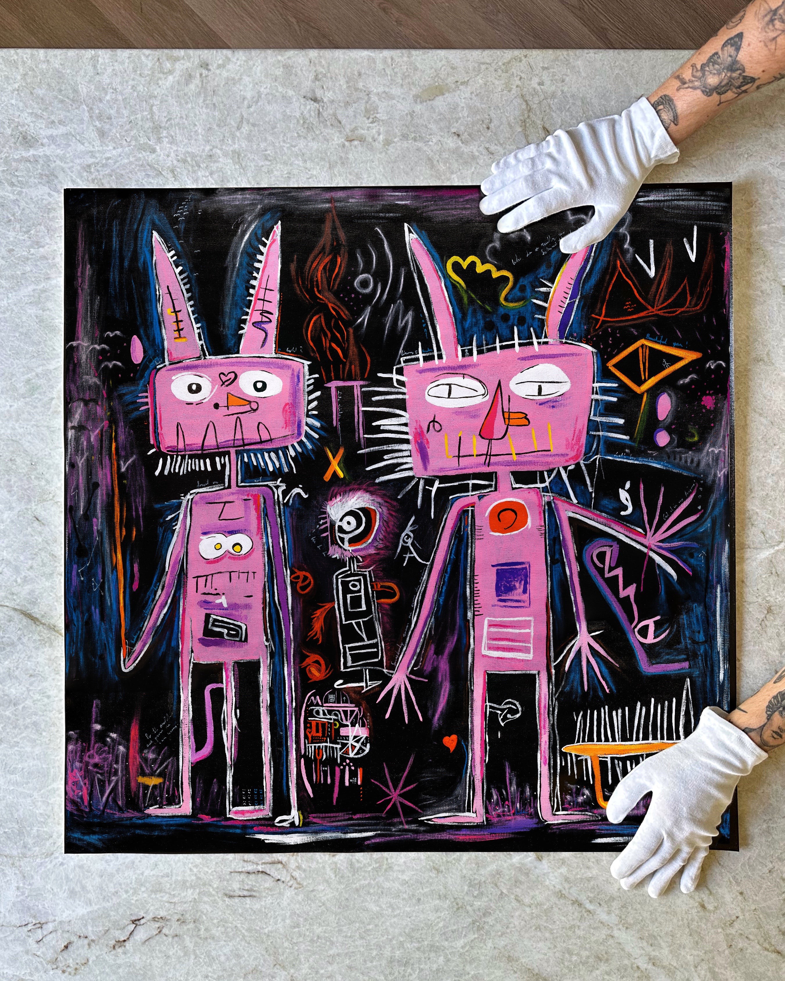 Chatterbox Soirée - 70 x 70 cm Giclée Print